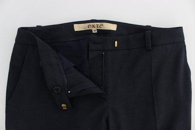 Blue Stretch Cotton One Button Suit