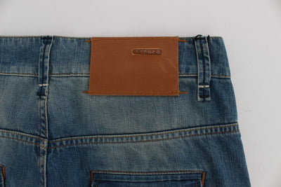 Blue Cotton Loose Fit Boyfriend Jeans