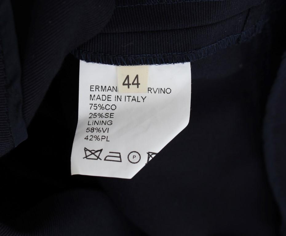 Blue Cotton Silk Dress Formal Pants