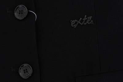 Black Two Button Suit