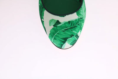 Green Banana Leaves Mary Janes Shoes