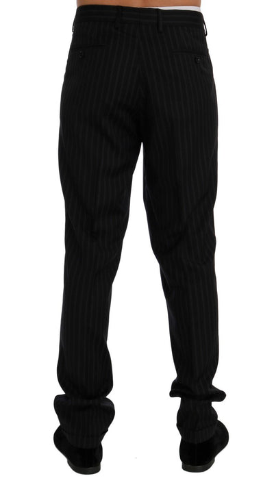 Blue Wool Stretch Dress Formal Pants