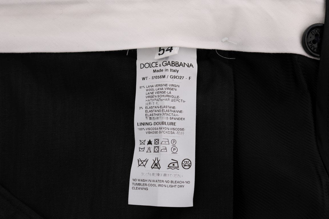 Blue Wool Stretch Dress Formal Pants
