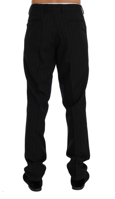 Blue Wool Stretch Dress Formal Pants