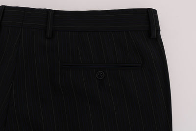 Blue Wool Stretch Dress Formal Pants