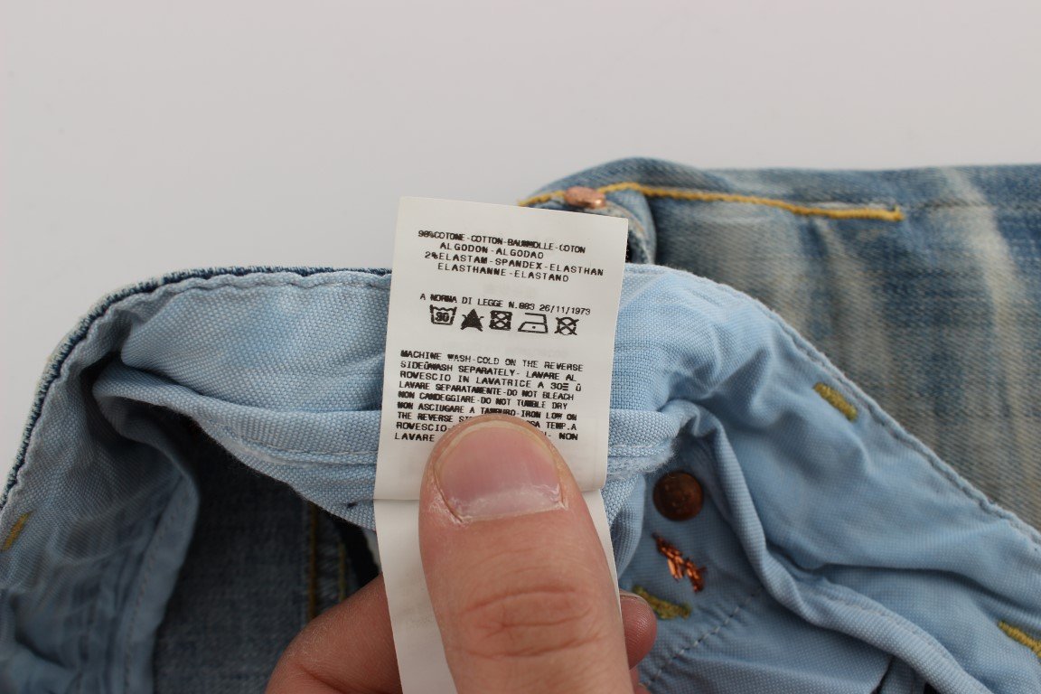Blue Wash Cotton Slim Twist Fit Jeans