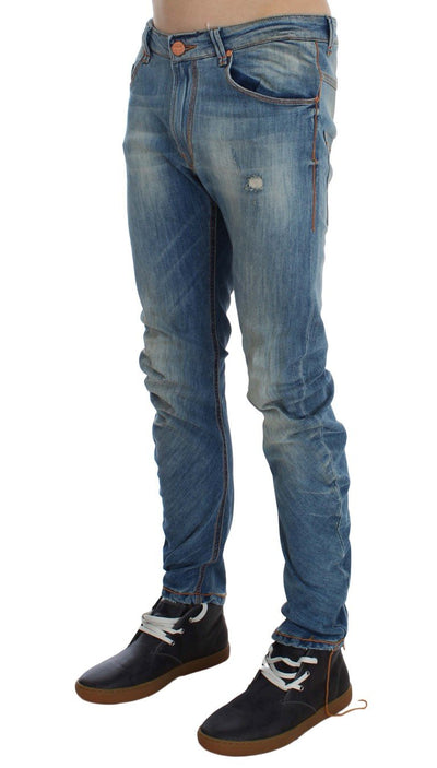 Blue Wash Cotton Slim Twist Fit Jeans