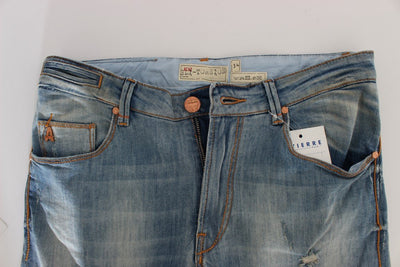 Blue Wash Cotton Slim Twist Fit Jeans