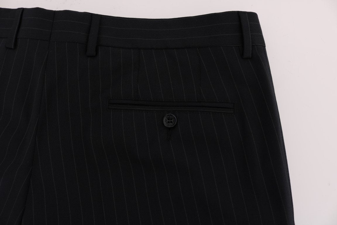 Blue Wool Stretch Dress Formal Pants