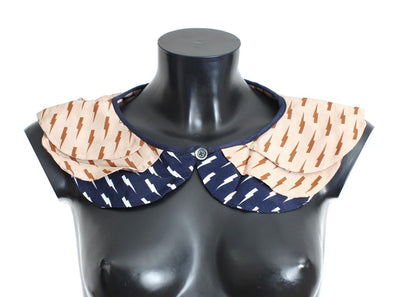 Pink Blue Viscose Neck Shoulder Infinity Scarf