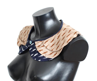 Pink Blue Viscose Neck Shoulder Infinity Scarf