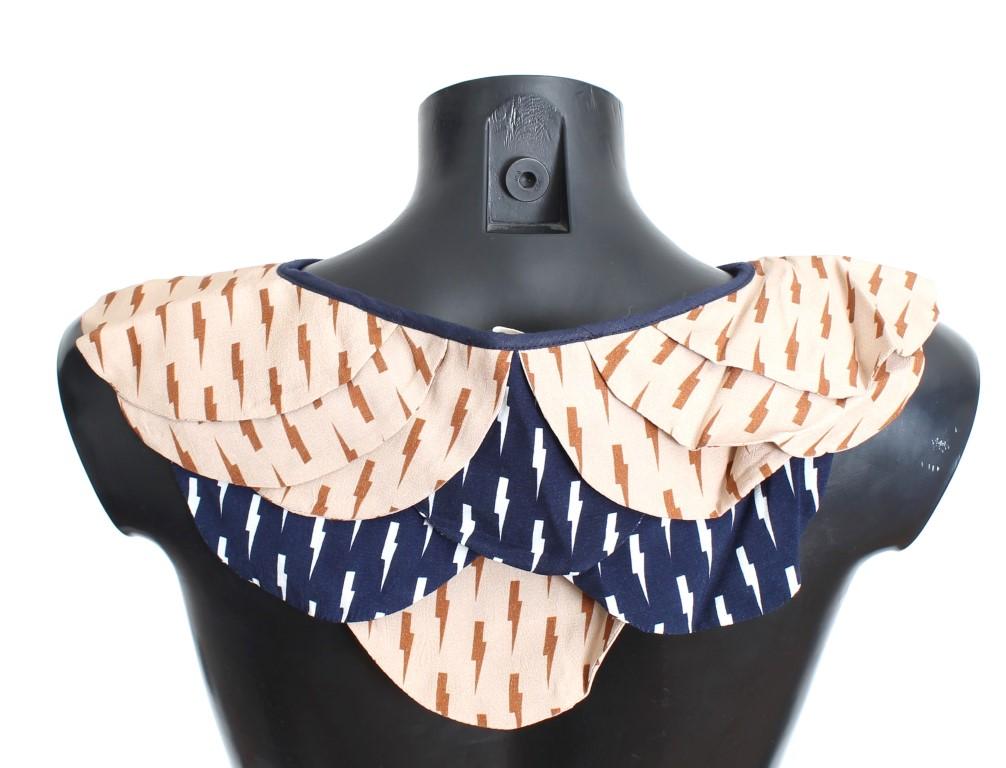 Pink Blue Viscose Neck Shoulder Infinity Scarf