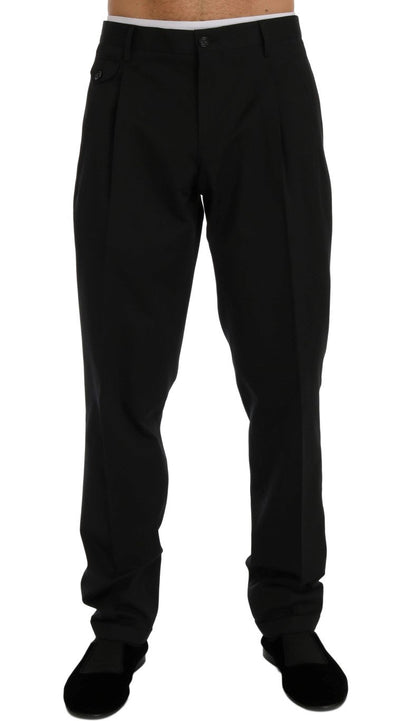Black Cotton Rayon Dress Formal Pants