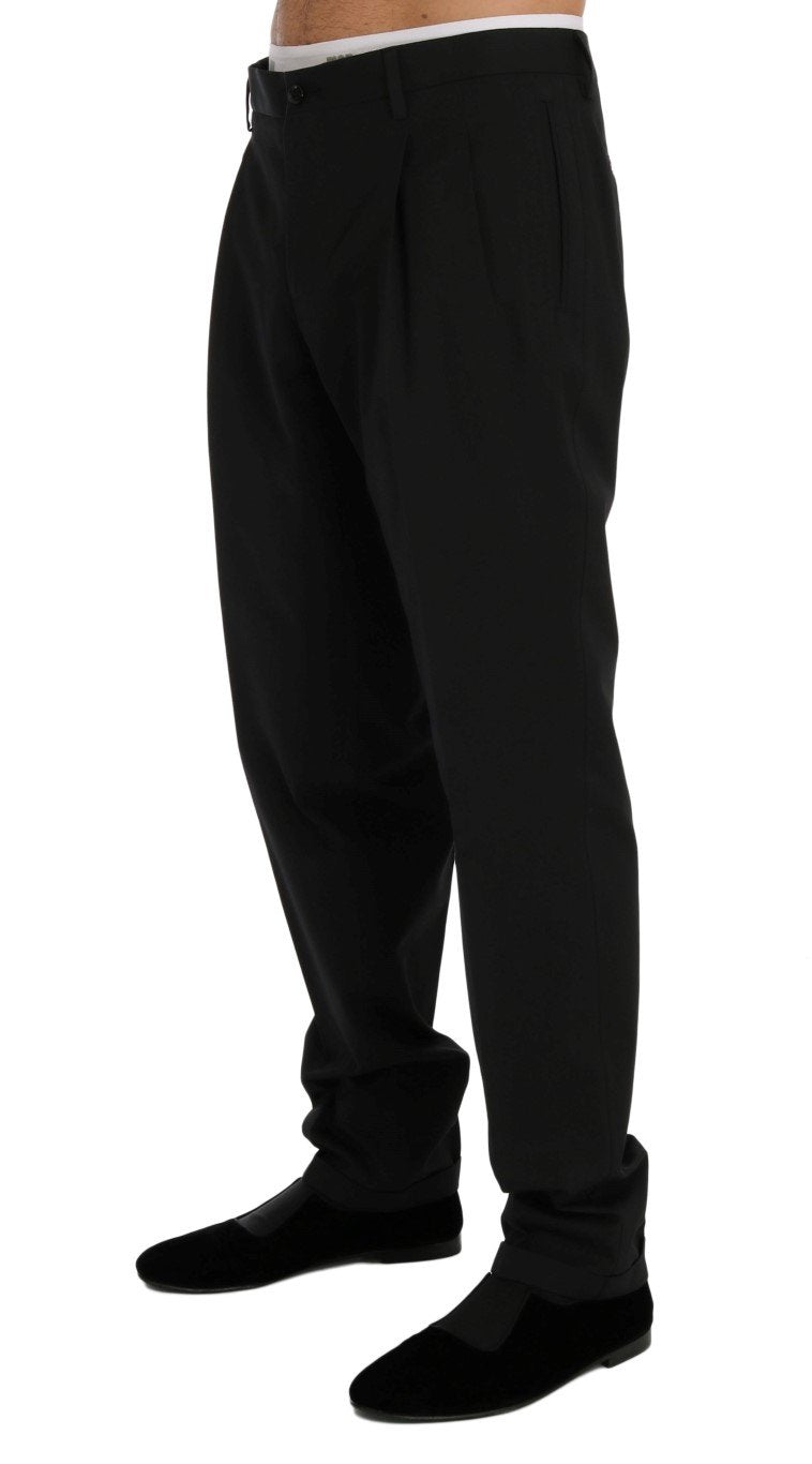 Black Cotton Rayon Dress Formal Pants