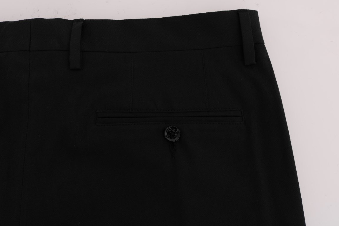 Black Cotton Rayon Dress Formal Pants