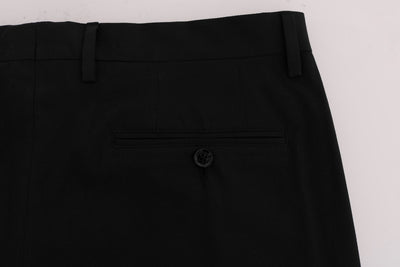 Black Cotton Rayon Dress Formal Pants
