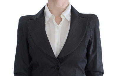 Gray One Button Two Piece Suit