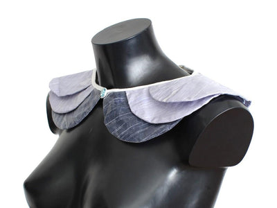 Purple Blue Viscose Neck Shoulder Infinity Scarf