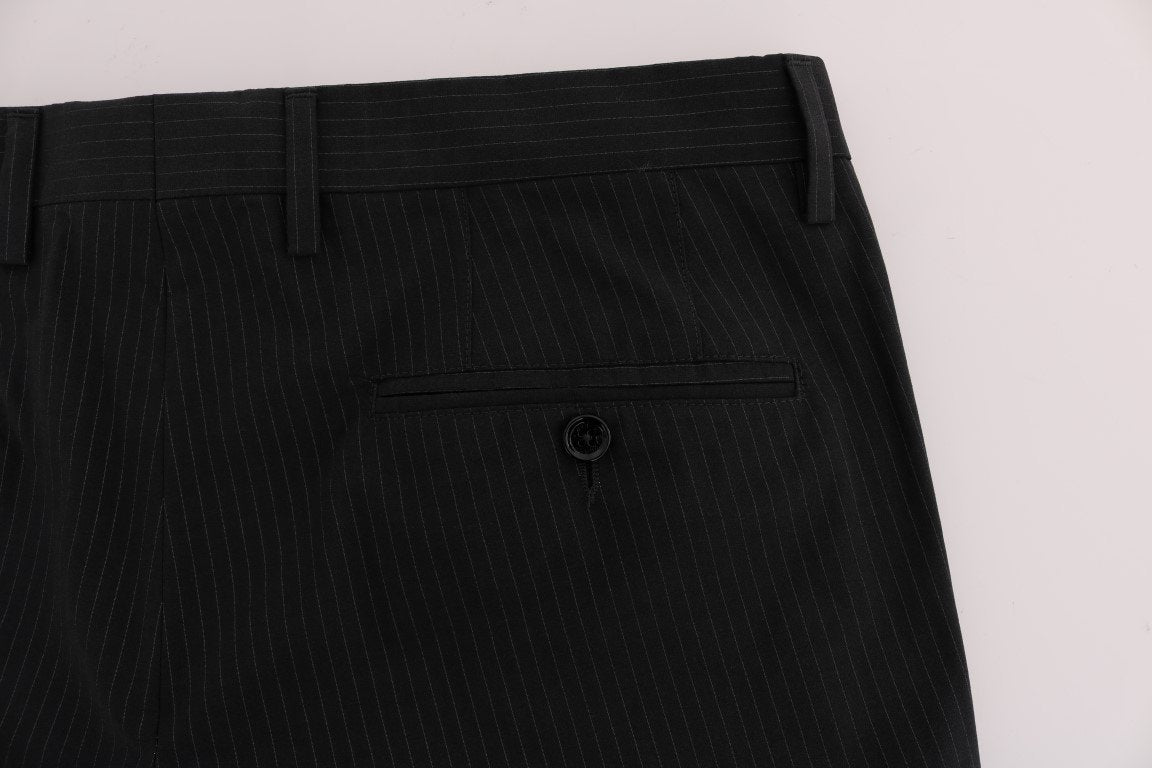 Blue Striped Cotton Dress Formal Pants