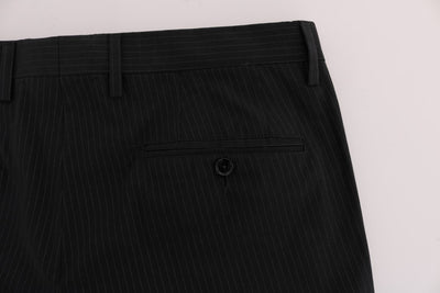 Blue Striped Cotton Dress Formal Pants