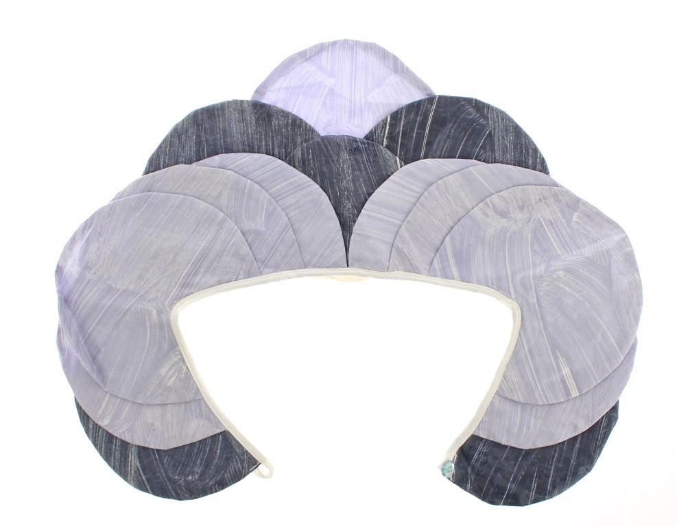 Purple Blue Viscose Neck Shoulder Infinity Scarf