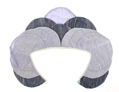 Purple Blue Viscose Neck Shoulder Infinity Scarf