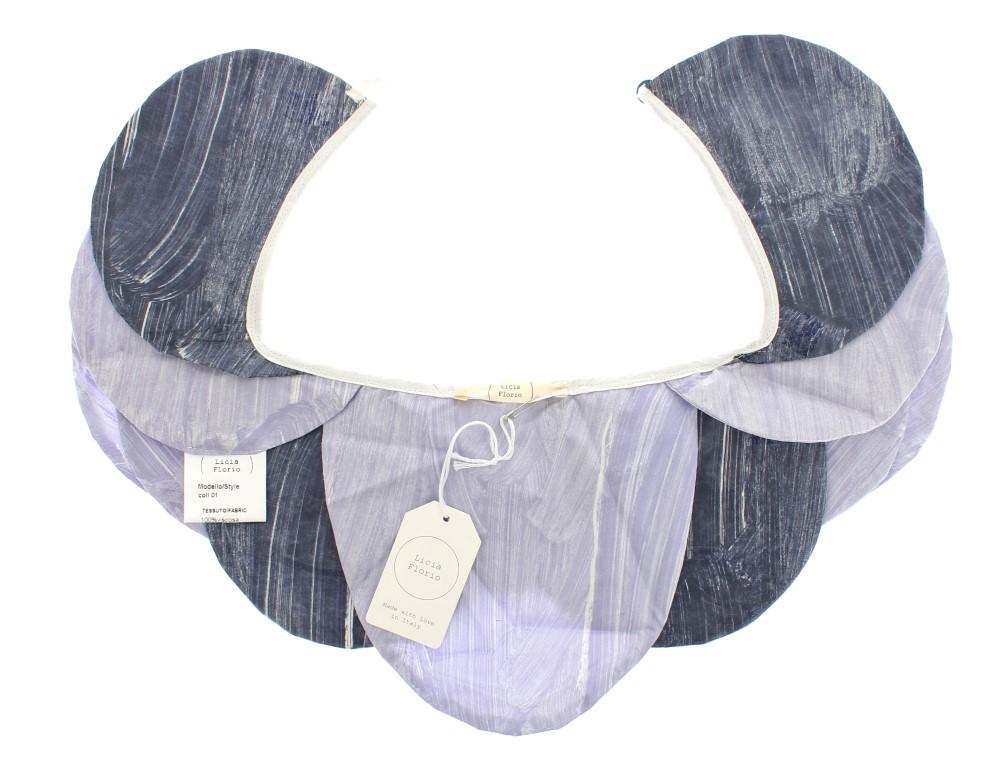 Purple Blue Viscose Neck Shoulder Infinity Scarf