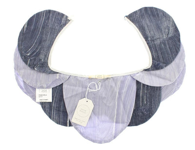 Purple Blue Viscose Neck Shoulder Infinity Scarf