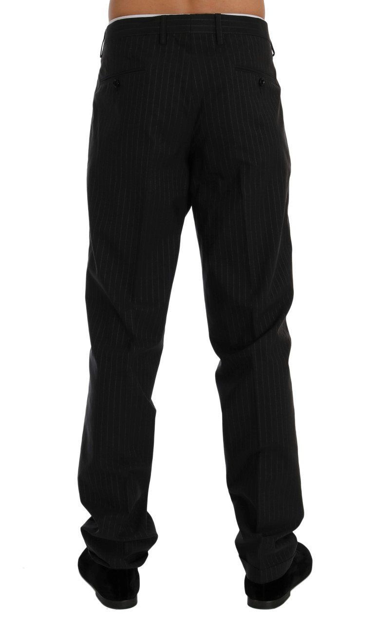 Blue Striped Cotton Dress Formal Pants