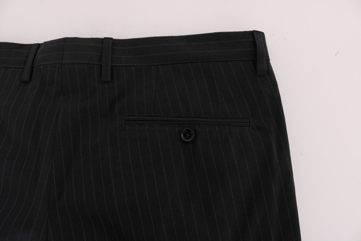 Blue Striped Cotton Dress Formal Pants