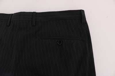 Blue Striped Cotton Dress Formal Pants