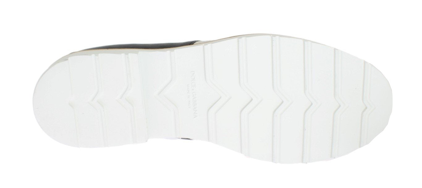 White Black Leather Shoes
