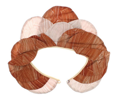 Pink Brown Viscose Neck Shoulder Infinity Scarf