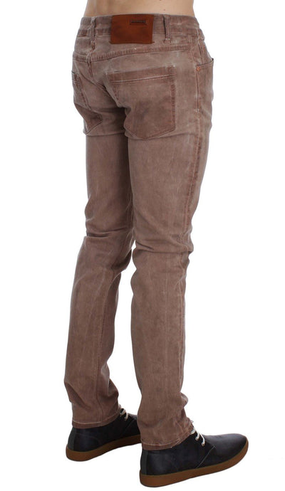 Pink Wash Cotton Stretch Slim Fit Jeans