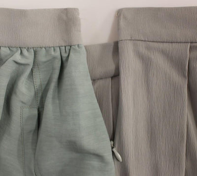 Blue Purple Knee-Length Pleated Skirt