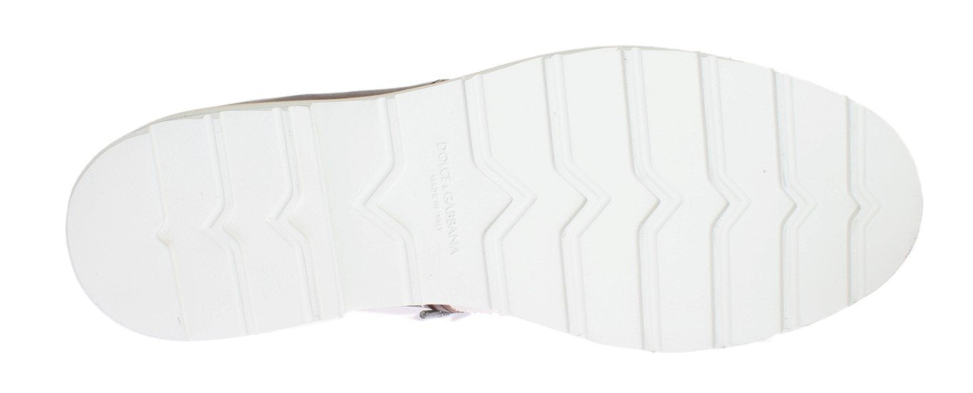White Brown Leather Shoes