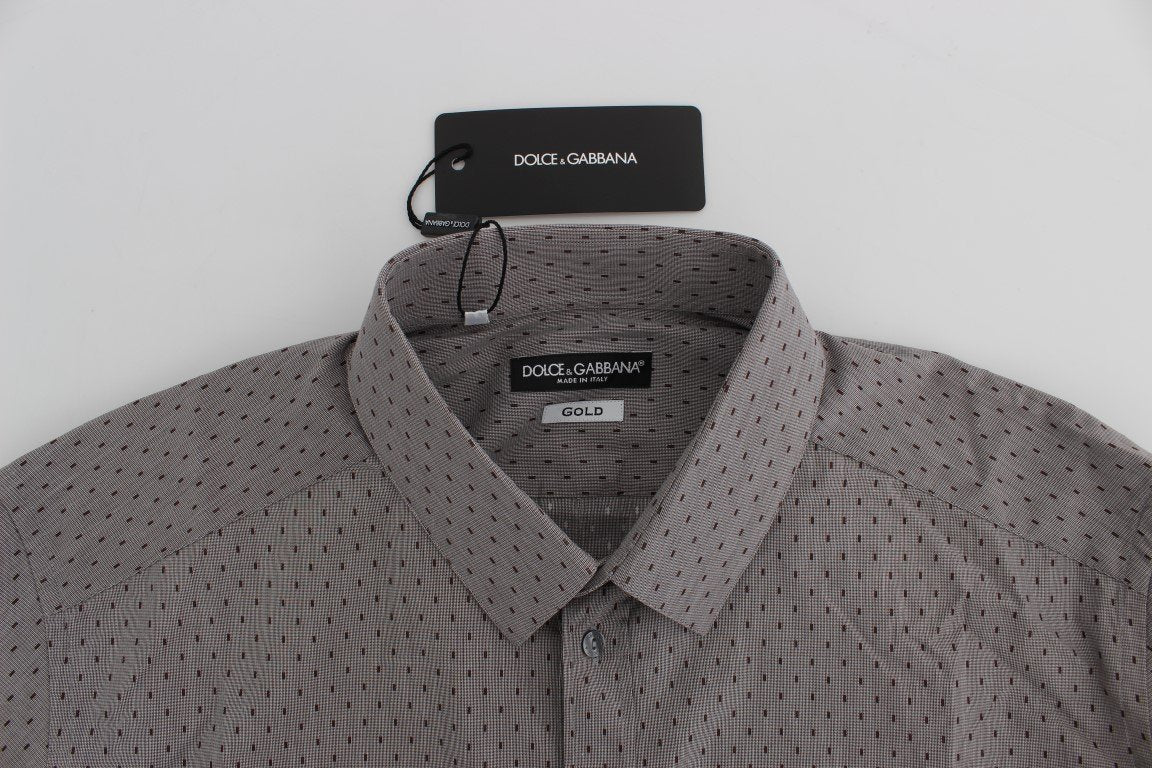 Gray Fantasy Cotton Slim GOLD Shirt