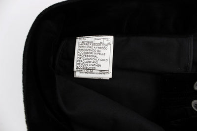 Black Cotton Blend Loose Fit Cargo Pants