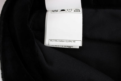 Black Cotton Blend Loose Fit Cargo Pants