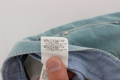 Blue Wash Cotton Stretch Slim Fit Jeans