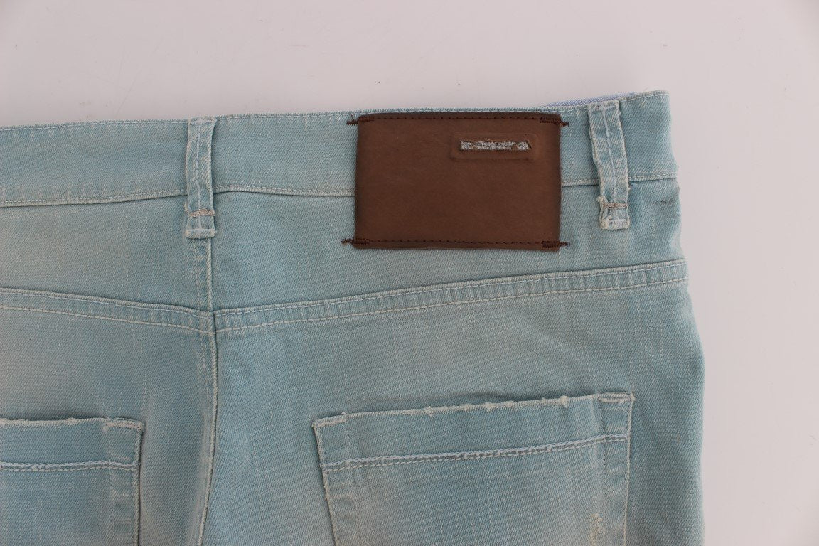 Blue Wash Cotton Stretch Slim Fit Jeans
