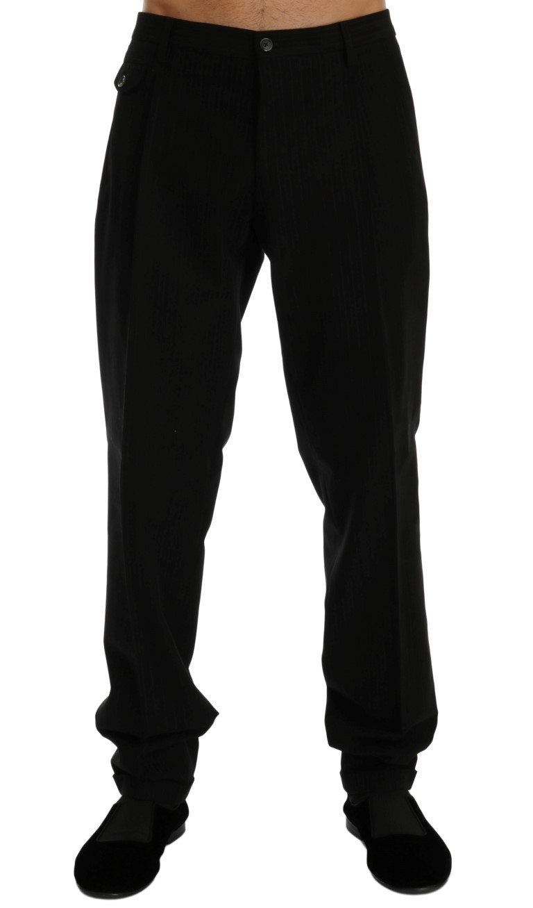 Brown Striped Cotton Dress Formal Pants
