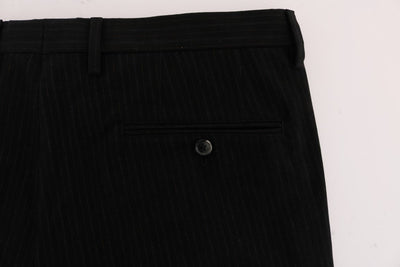 Brown Striped Cotton Dress Formal Pants