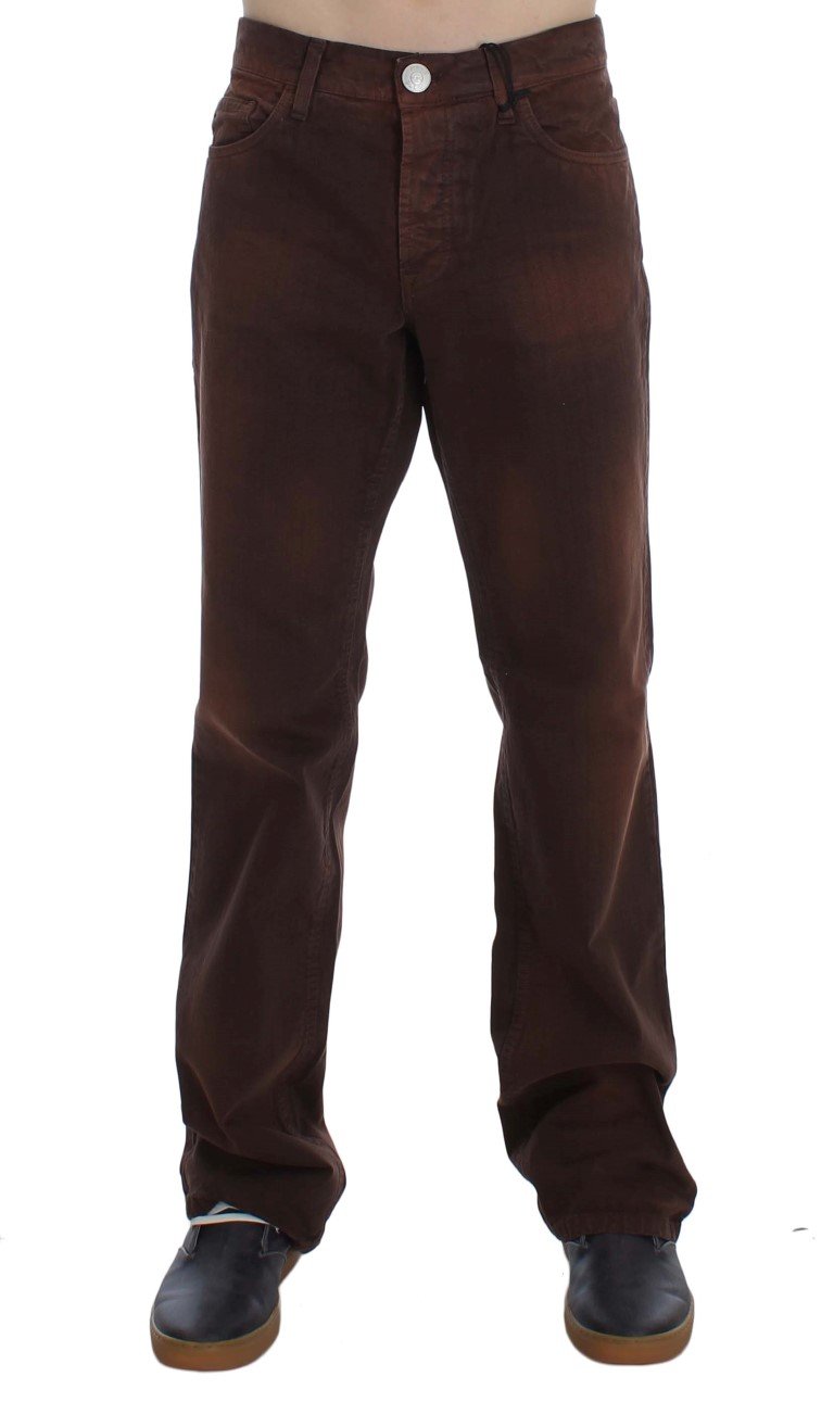 Bordeaux Cotton Regular Fit Jeans