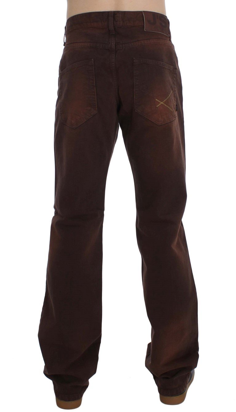 Bordeaux Cotton Regular Fit Jeans