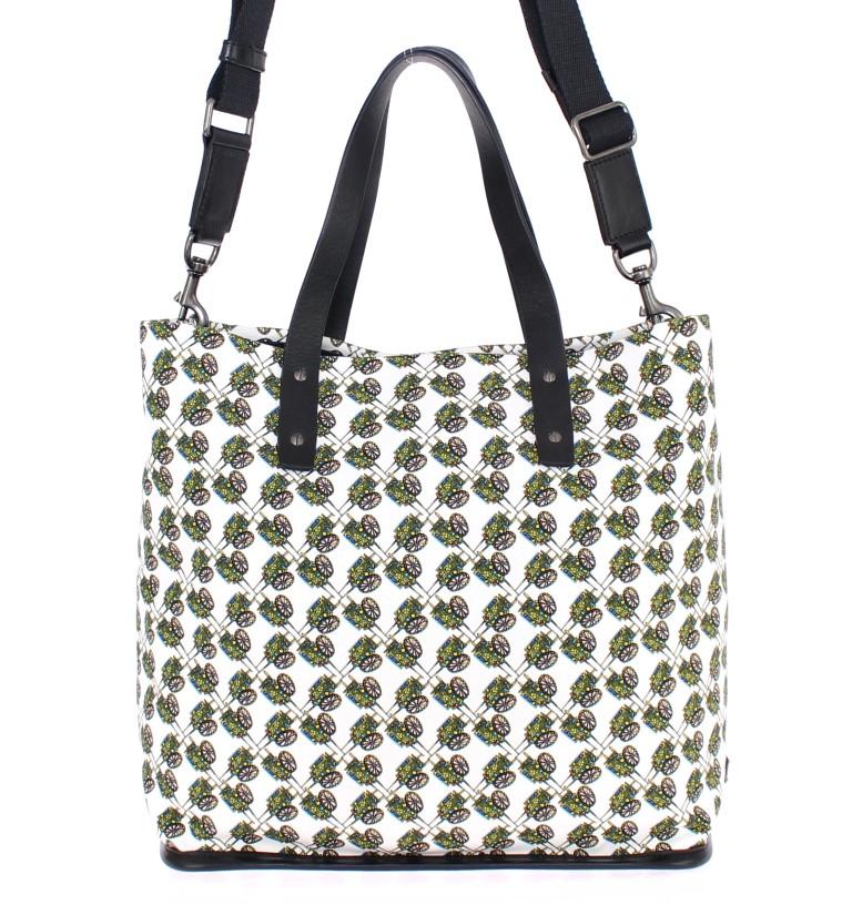 Multicolor denim tote bag