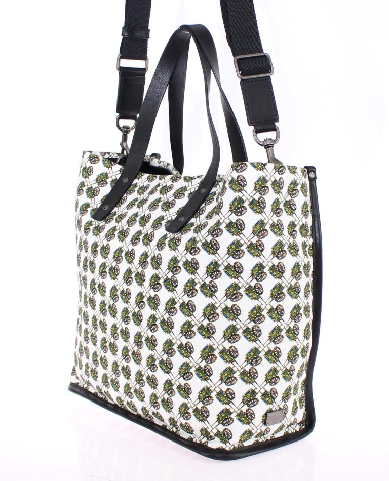 Multicolor denim tote bag
