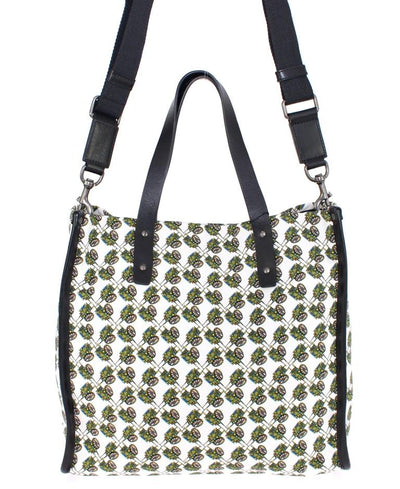 Multicolor denim tote bag