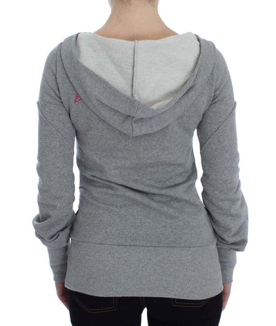 Gray Cotton Top Pullover Hooded Sweater