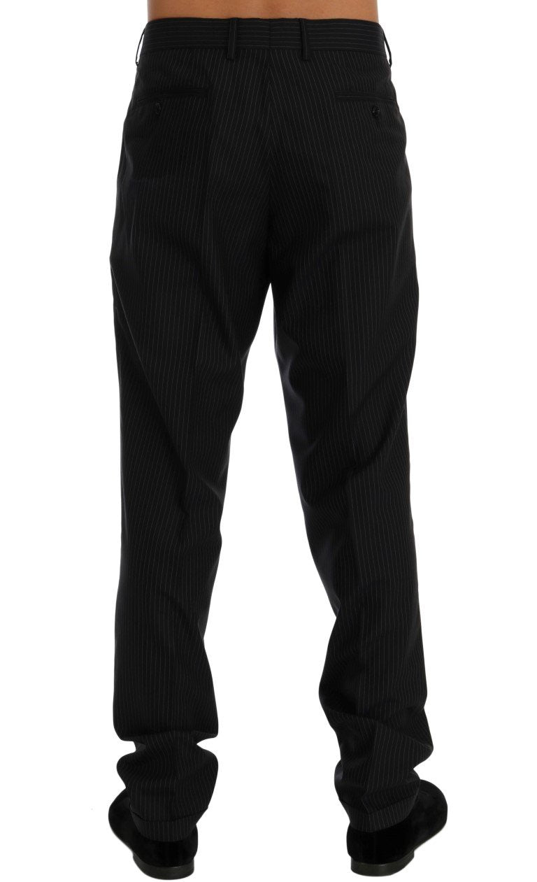 Blue Wool Stretch Dress Pants